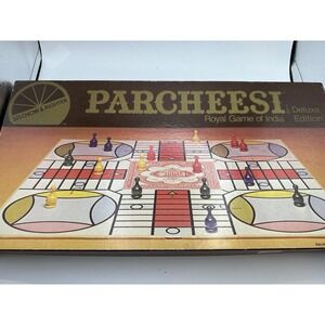 Vintage Parcheesi Deluxe Royal Game of India Selchow‎ & Righter Complete